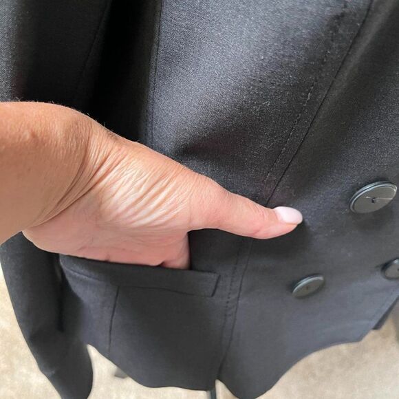 WWORTH Gray Wool Long Sleeve Button Down  Blazer size 8 - Picture 7 of 16